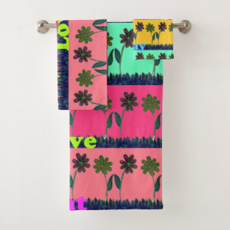 Latest Unique Edgy Lovely Eat Play colorful Flora Bath Towel Set
