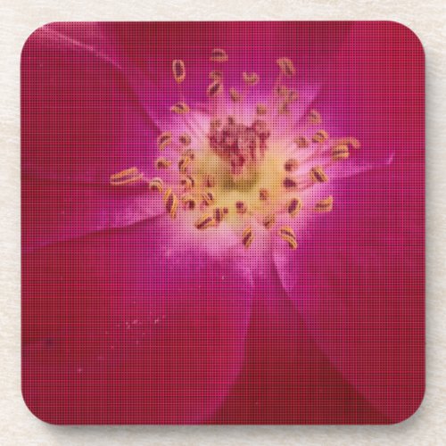 Latest Valentine Day Checkered Rose Drink Coaster