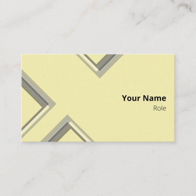 Latest Yellow Geometric Triangle Shapes Business Card (Front)
