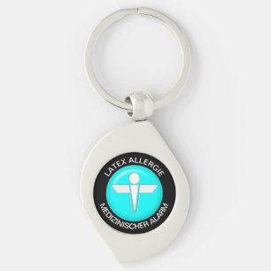 LATEX ALLERGIE Medical Alert Metal Keychain