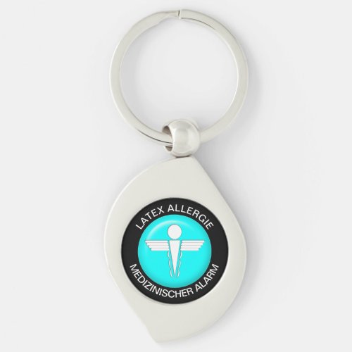 LATEX ALLERGIE Medical Alert Metal Keychain