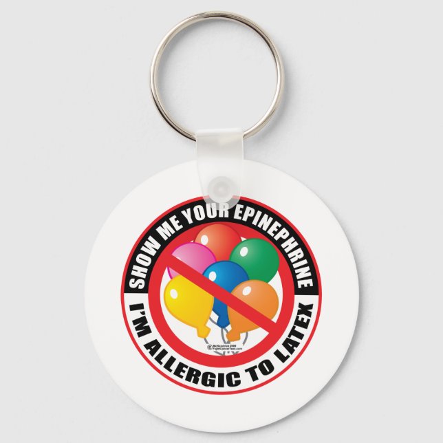 Latex Allergy Keychain (Front)