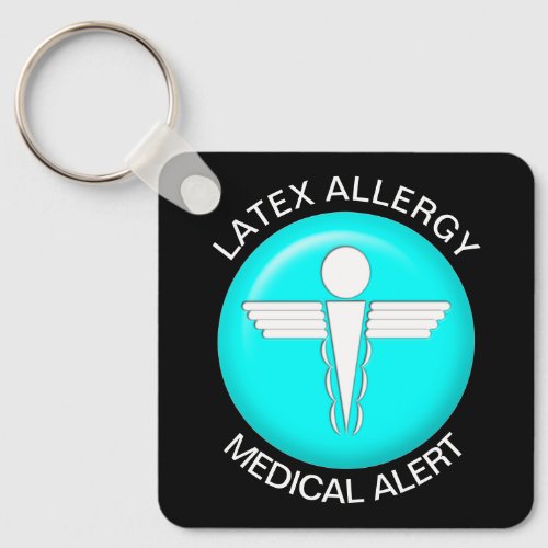 Latex Allergy Medical Alert Keychain