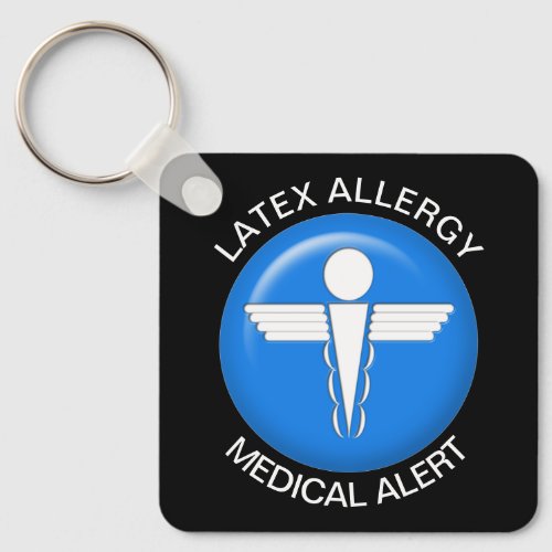 Latex Allergy Medical Alert Keychain