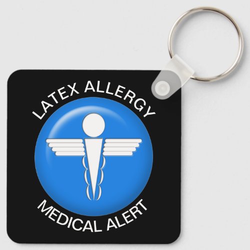 Latex Allergy Medical Alert Keychain