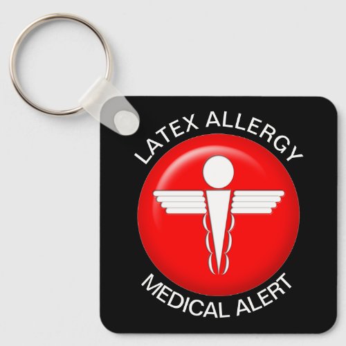 Latex Allergy Medical Alert Keychain