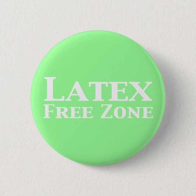 Latex Free Zone Gifts Button (Front)