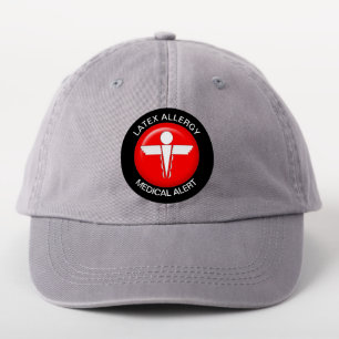 Latex Medical Alert Iron on Patch