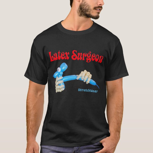 Latex Surgeon Shirt with Balloon Dog and Hands (Front)