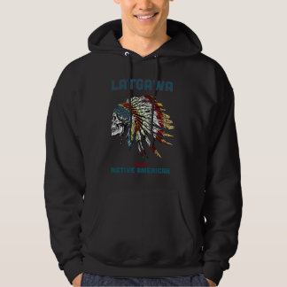 Latgawa Tribe Native American Indian Vintage Skull Hoodie