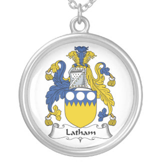 Latham Family Crest Silver Plated Necklace
