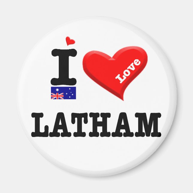 LATHAM - I Love Magnet (Front)