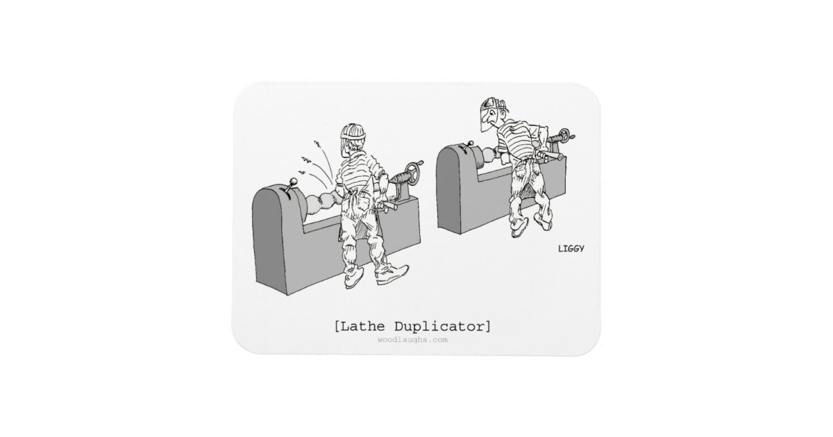 Lathe Duplicator Cartoon Premium Flexi Magnet Zazzle Com