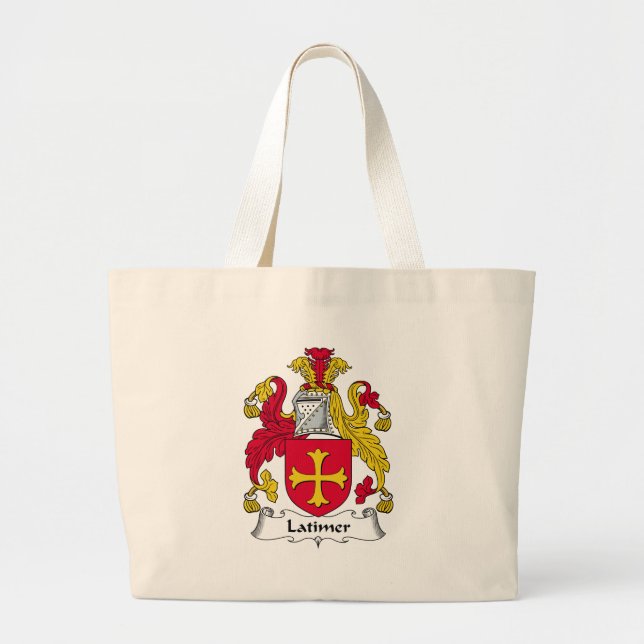 Latimer Family Crest Large Tote Bag (Front)