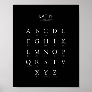 Latin Alphabet Poster
