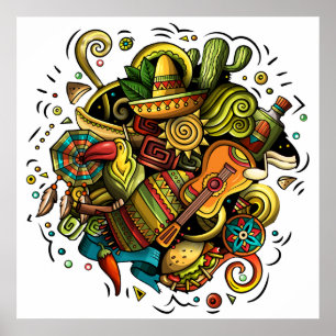 Latin America / Mexico Illustration Art Poster