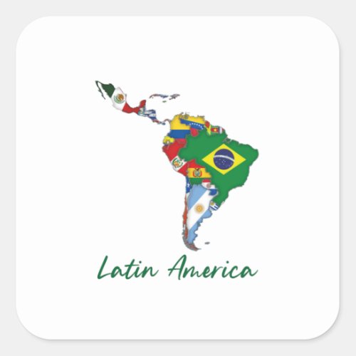 Latin America Square Sticker