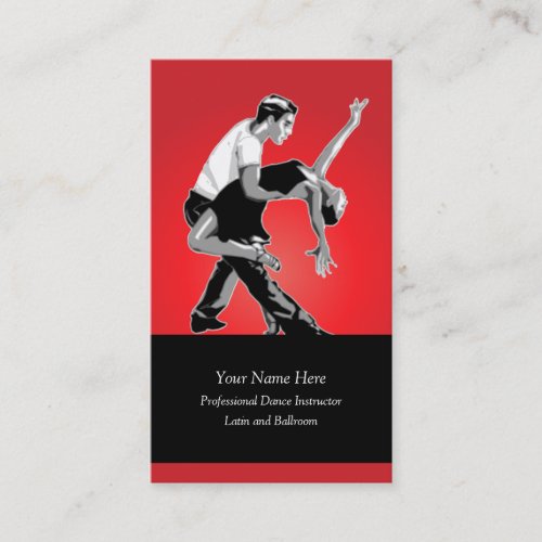 Latin and Ballroom Dance Instructor Business Card