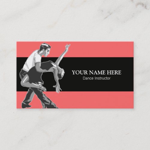 Vintage Dance Instructor Business Card Template