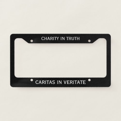 LATIN CATHOLIC PRAYER RELIGIOUS QUOTE LICENSE PLATE FRAME