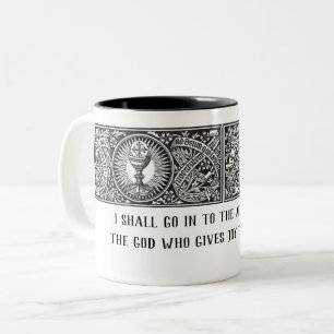 Latin Catholic Religous Prayer Priest Two-Tone Coffee Mug