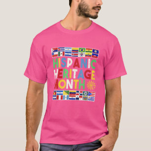 Latin Countries Flag Hispanic Heritage Month Latin T-Shirt