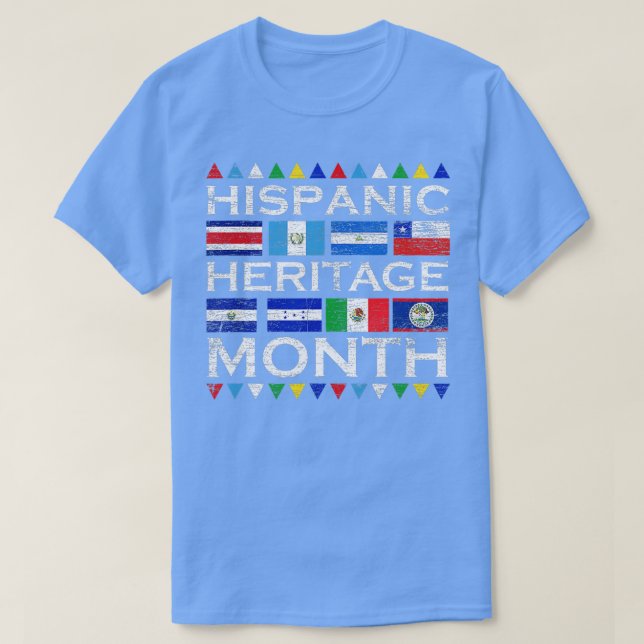 Latin Countries Flag Latino National Hispanic Heri T-Shirt (Design Front)