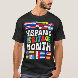 Latin Countries Flag Retro Hispanic Heritage Mont T-Shirt