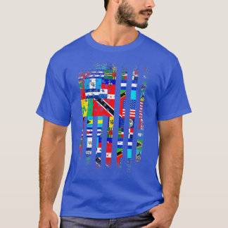 Latin Countries US Flag Latino Pride Hispanic Heri T-Shirt