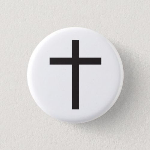Latin Cross Religious Symbol Button