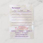 LATIN DANCE WORKOUT - Business-, Schedule Card (Back)