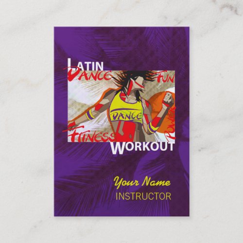 LATIN DANCE WORKOUT - Business-, Schedule Card Business Cards