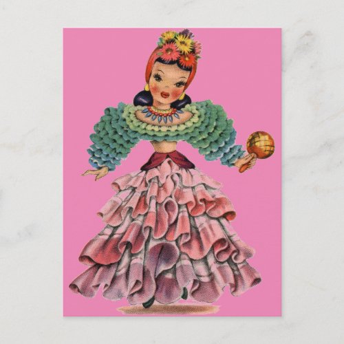 Latin Doll Postcard