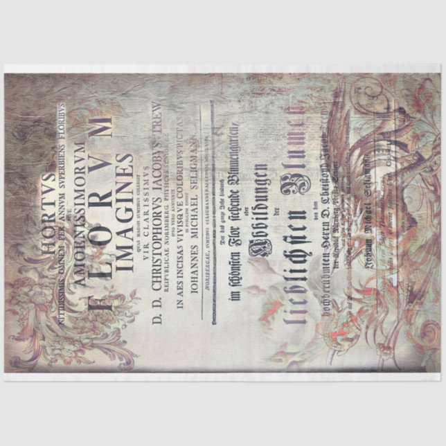 Latin ephemera tissue paper (Front)