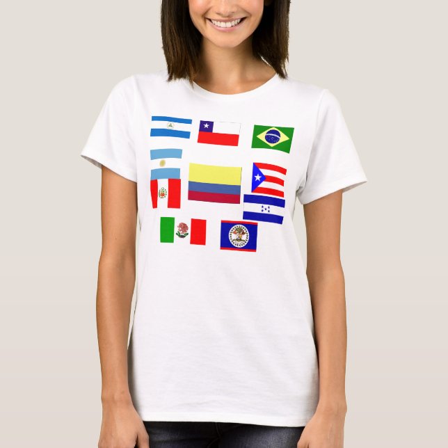 Latin Flags T-Shirt (Front)