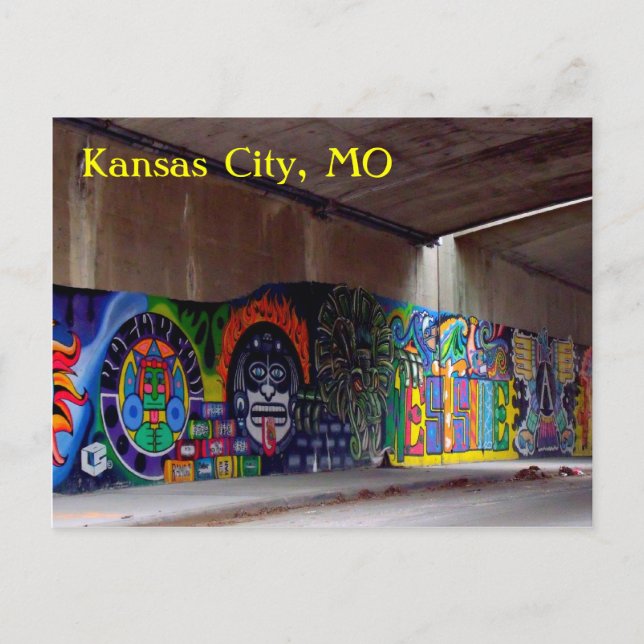 Latin graffiti artwork postcard (Front)