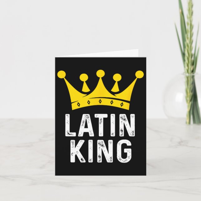 Latin King - Latin Dance Dancing Gift For Ballroom Card (Front)