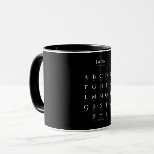 Latin Language Alphabet Mug