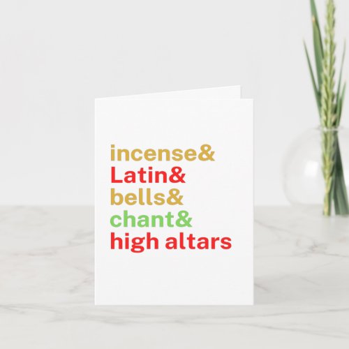 Latin Mass Cute Funny Modern Typography Informal Card