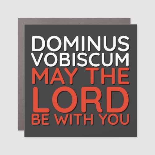 Latin Mass Dominus Vobiscum Latin English   Car Magnet