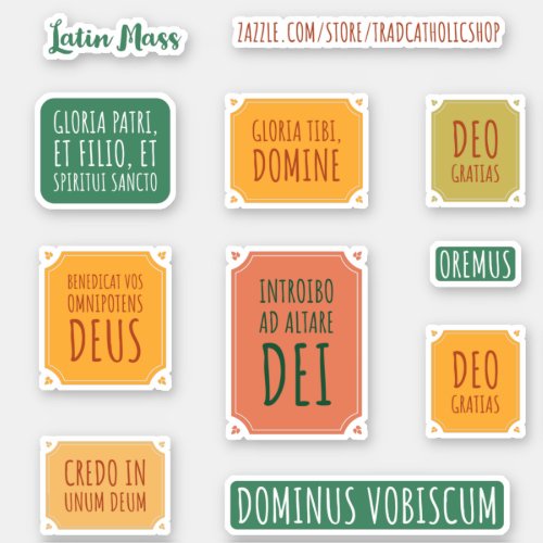 Latin Mass Stickers Traditional Catholic TLM