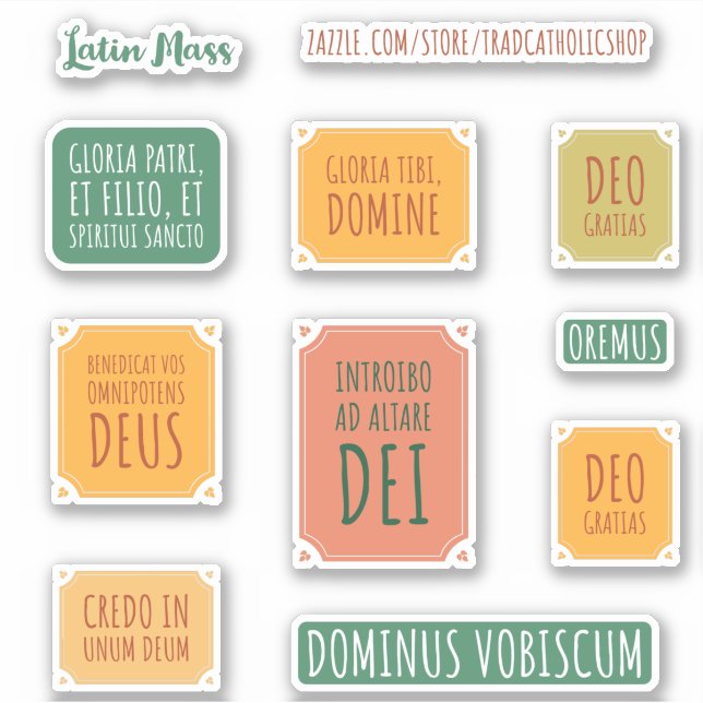 Latin Mass Stickers Traditional Catholic TLM (Front)