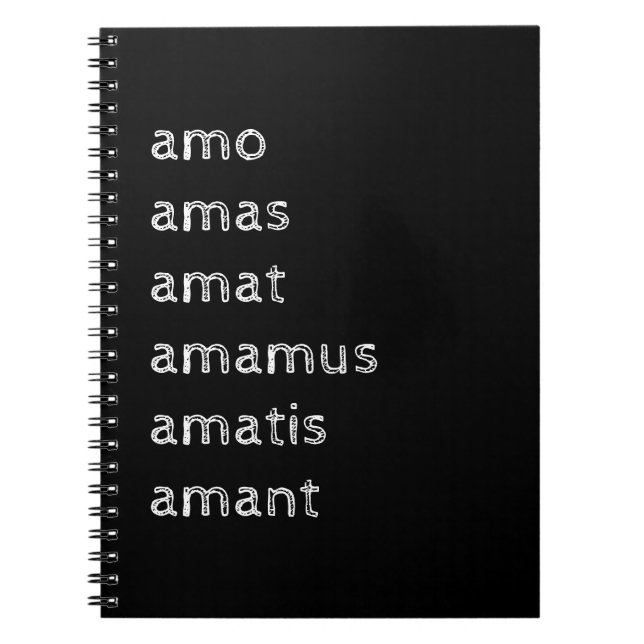 Latin Notebook, Amo amas amat  Notebook (Front)