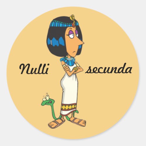 Latin Nulli secunda Classic Round Sticker