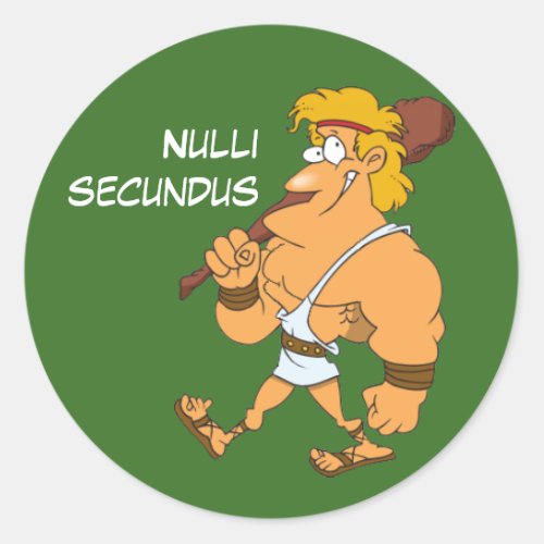Latin Nulli secundus Classic Round Sticker