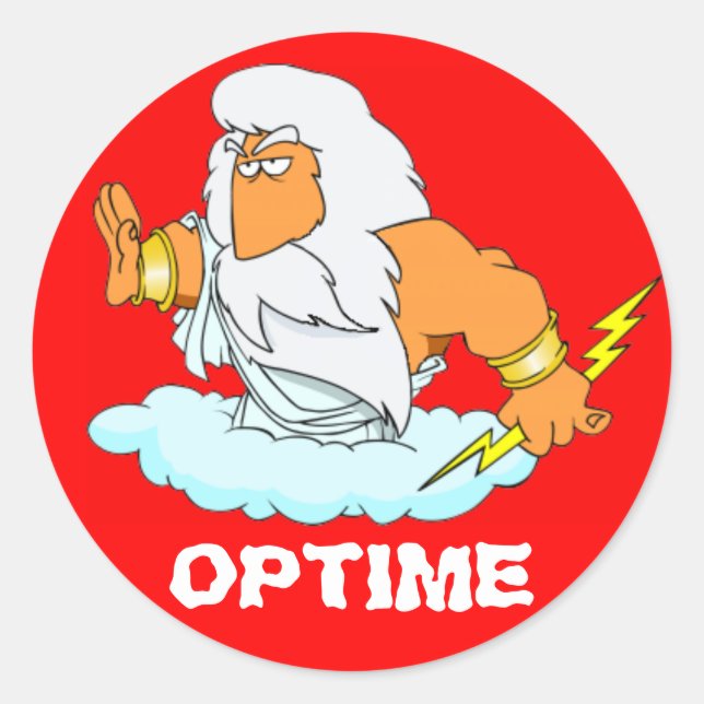 Latin: Optime! Classic Round Sticker (Front)
