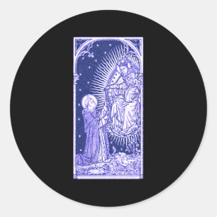 Latin Our Lady Of The Rosary Marian Consecration J Classic Round Sticker