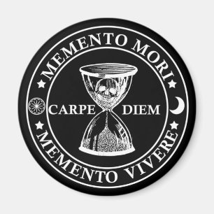 Latin Phrase - Memento Mori Memento Vivere Magnet
