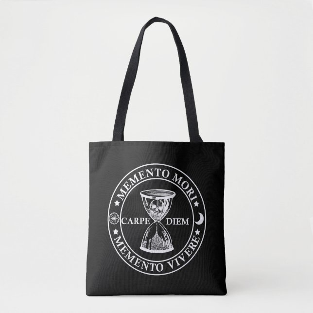 Latin Phrase - Memento Mori Memento Vivere Tote Bag (Front)