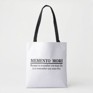 Latin Phrase - Memento Mori Tote Bag